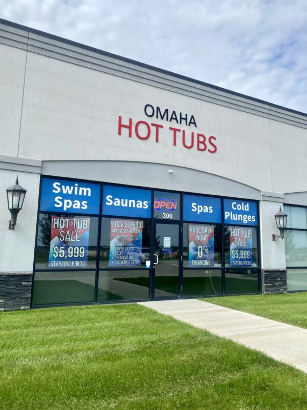 Omaha Hot Tubs storefront at 11412 Centennial Road in La Vista