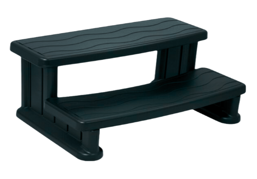Spa Side Step in a dark charcoal finish